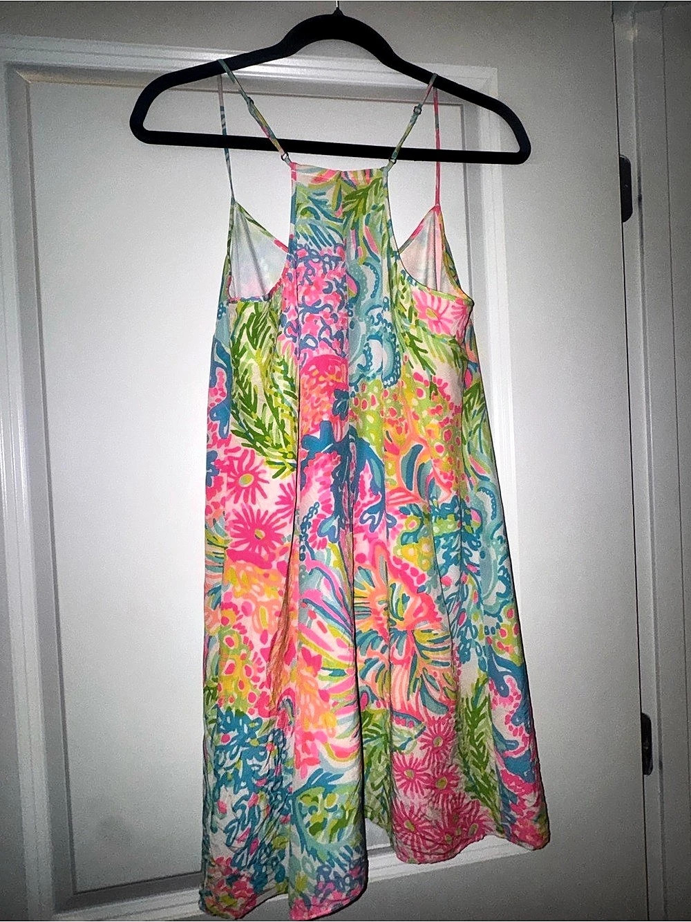 Lilly Pulitzer Floral Swing Dress in Pink & Green Size S